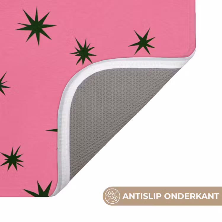 WC Mat - Ster - Groen - Roze - Kerst — 4