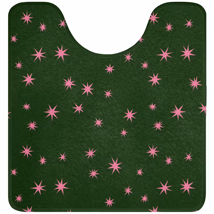 WC Mat - Ster - Roze - Groen - Kerst — 1