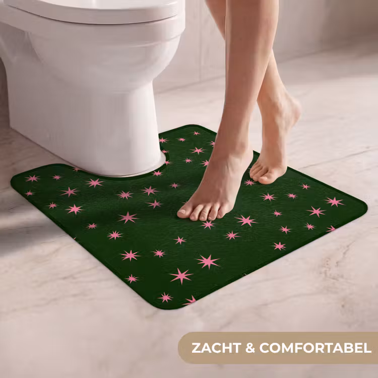 WC Mat - Ster - Roze - Groen - Kerst — 5