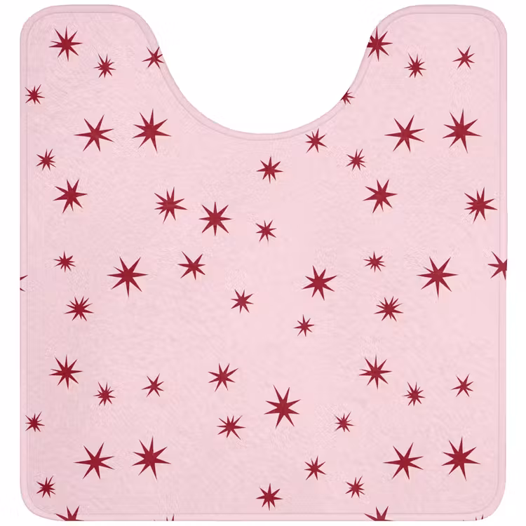 WC Mat - Ster - Roze - Rood — 1