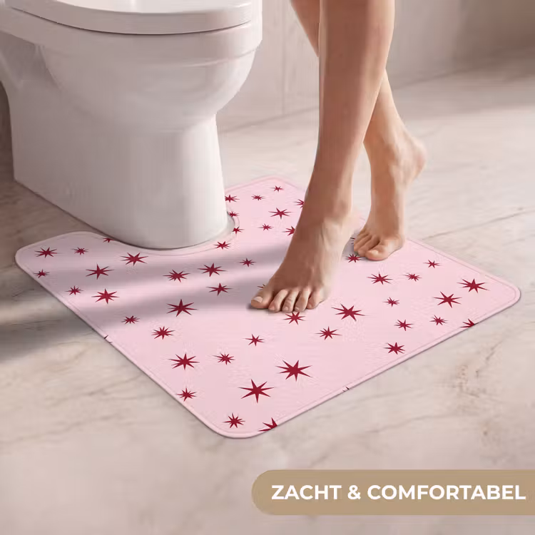 WC Mat - Ster - Roze - Rood — 5