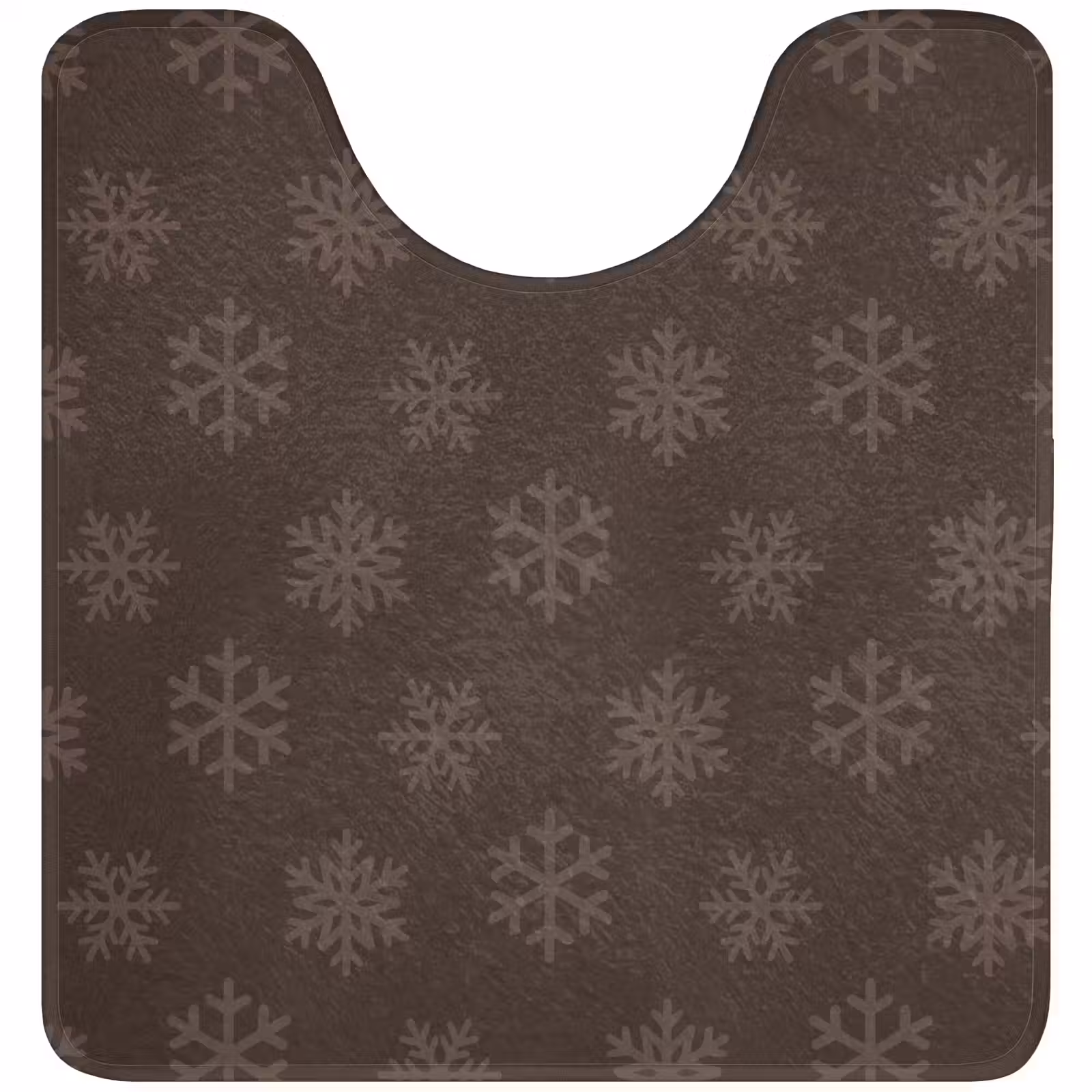 WC Mat - Sneeuwvlok - Bruin - Kerst — 1