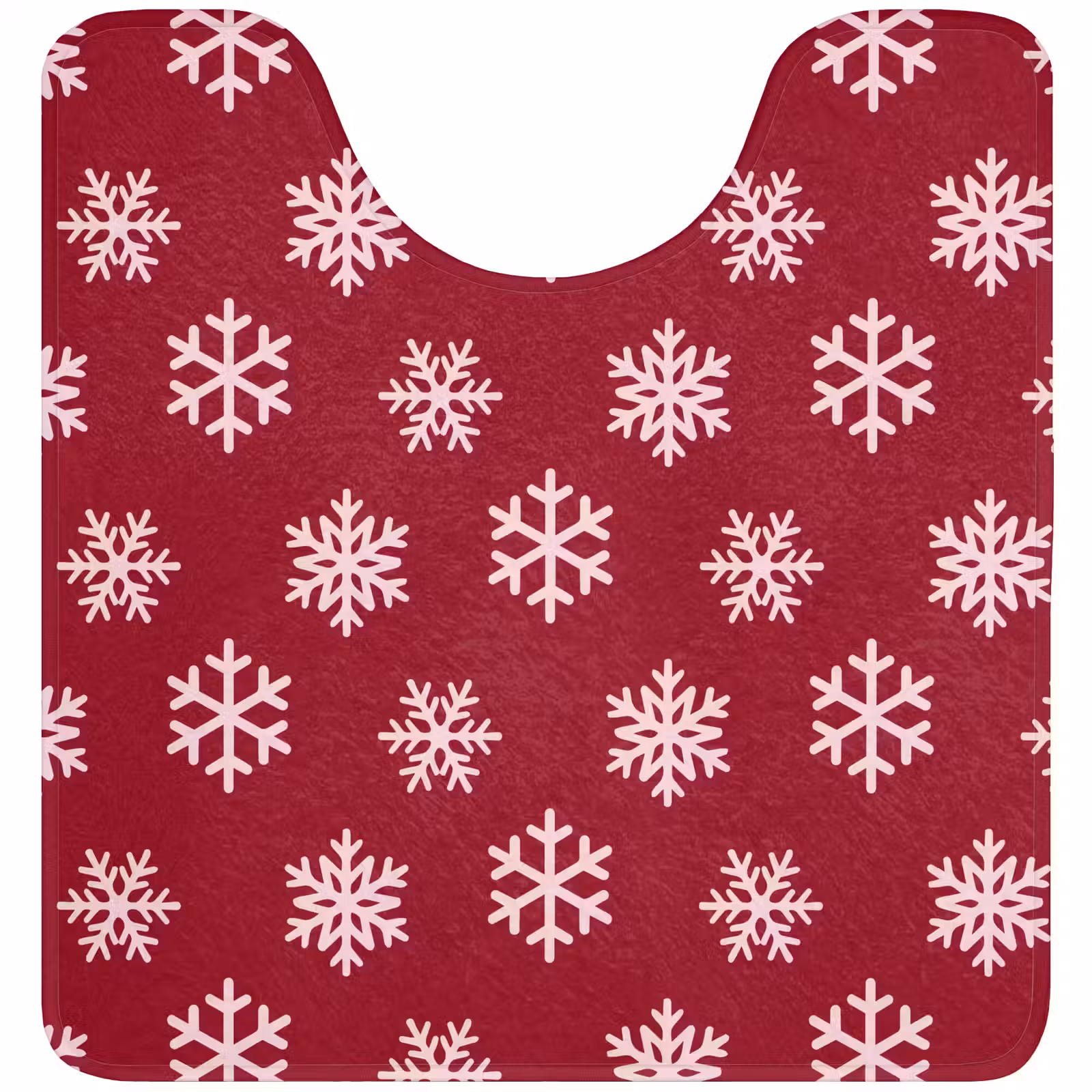 WC Mat - Sneeuwvlok - Rood - Roze - Kerst — 1