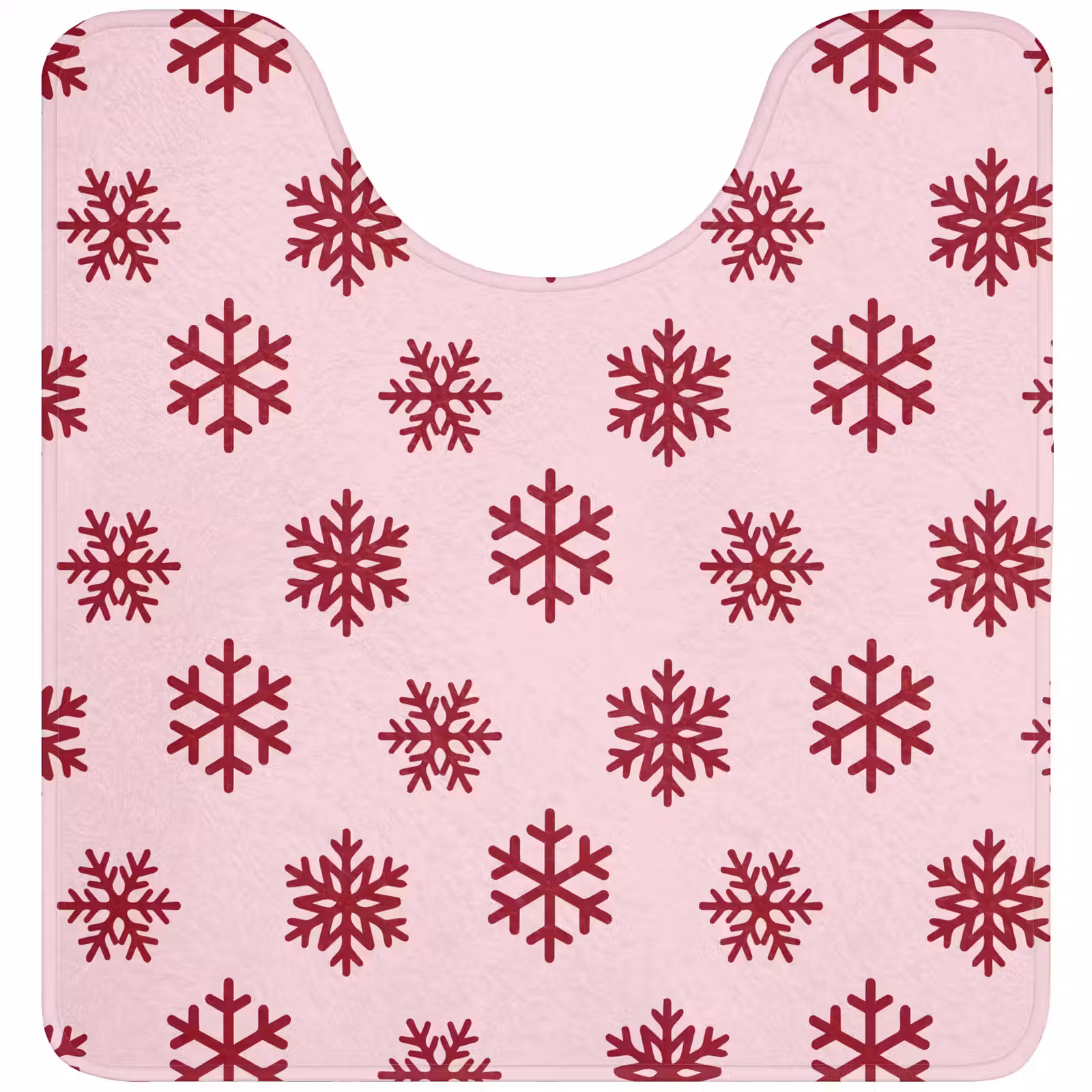 WC Mat - Sneeuwvlok - Roze - Rood - Kerst — 1