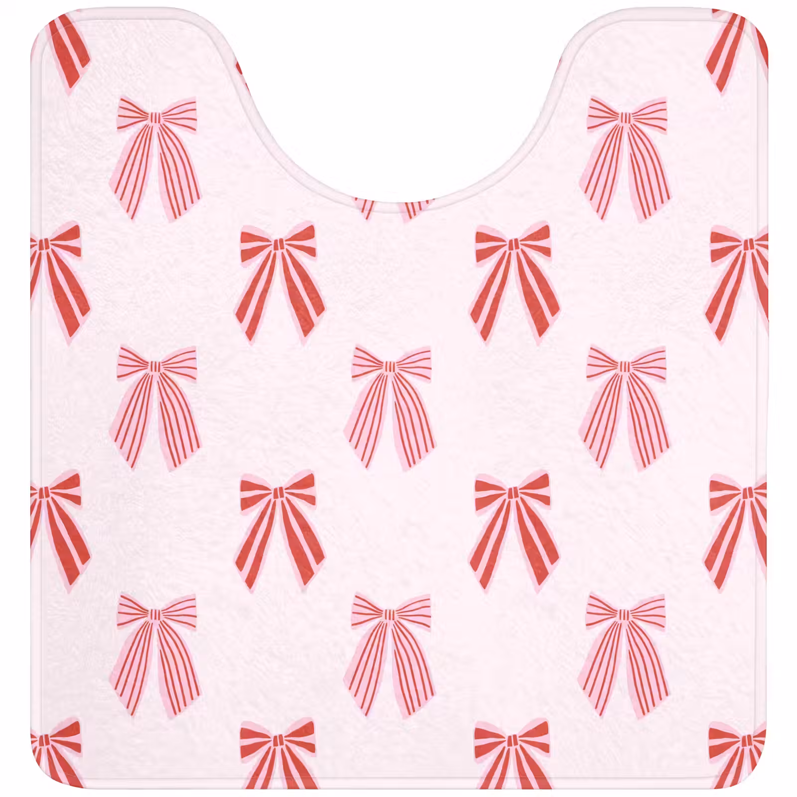WC Mat - Strikken - Kerst - Roze - Rood — 1
