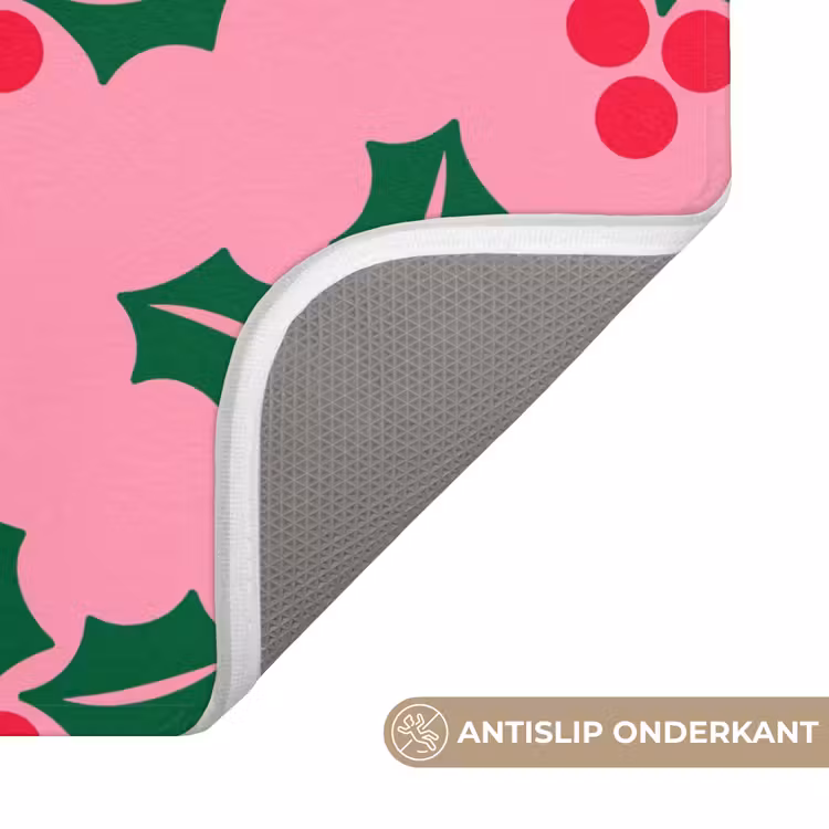 WC Mat - Hulst - Kerst - Roze — 4