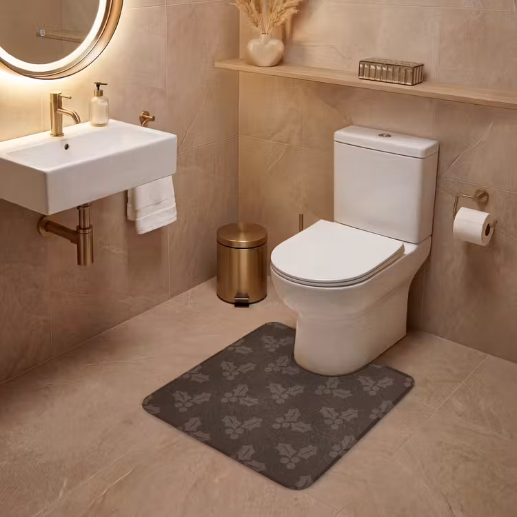 WC Mat - Kerst - Hulst - Bruin — 3