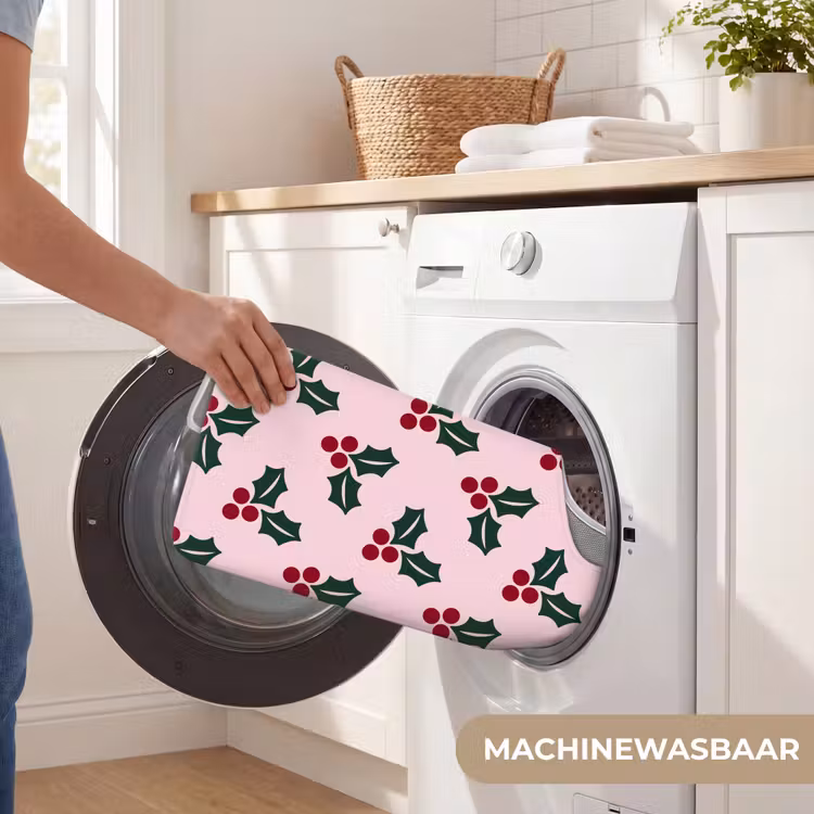 WC Mat - Kerst - Hulst - Groen - Roze — 6