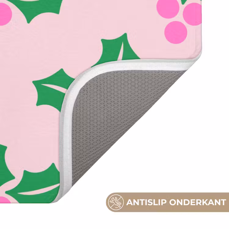 WC Mat - Kerst - Hulst - Roze — 4
