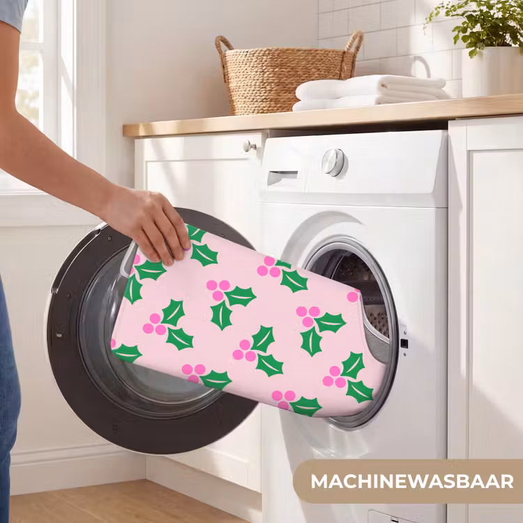 WC Mat - Kerst - Hulst - Roze — 6