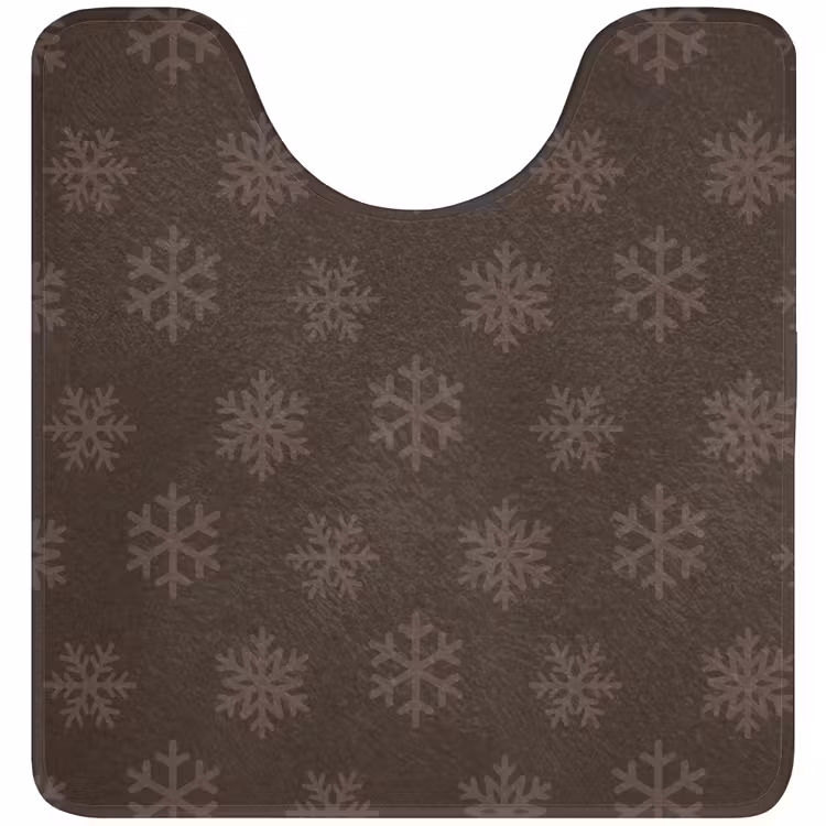 WC Mat - Sneeuwvlok - Bruin - Kerst — 1