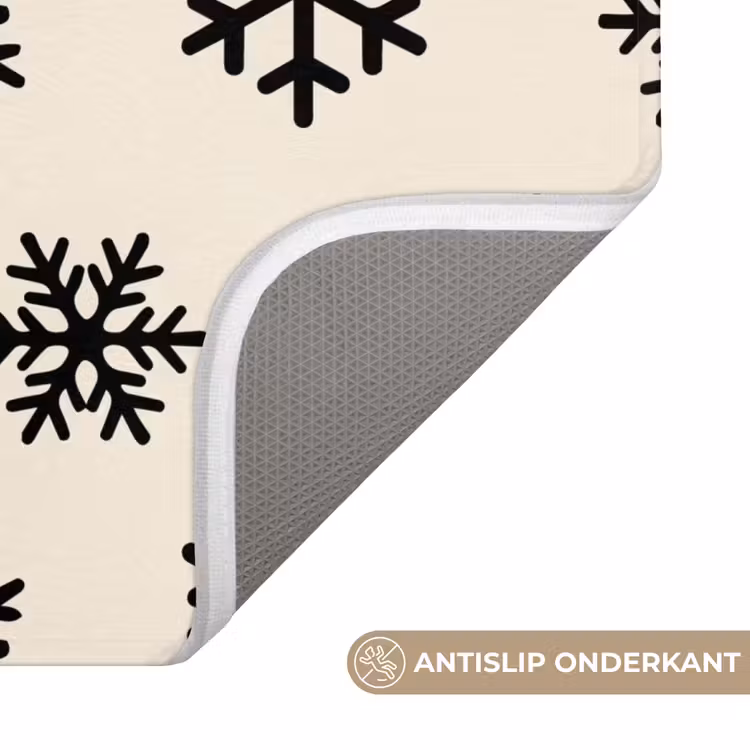 WC Mat - Sneeuwvlok - Crème - Wit — 4