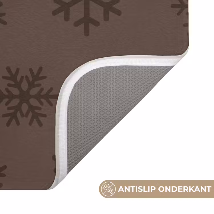 WC Mat - Sneeuwvlok - Kerst - Bruin — 4