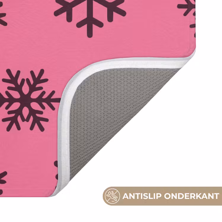 WC Mat - Sneeuwvlok - Paars - Roze - Kerst — 4