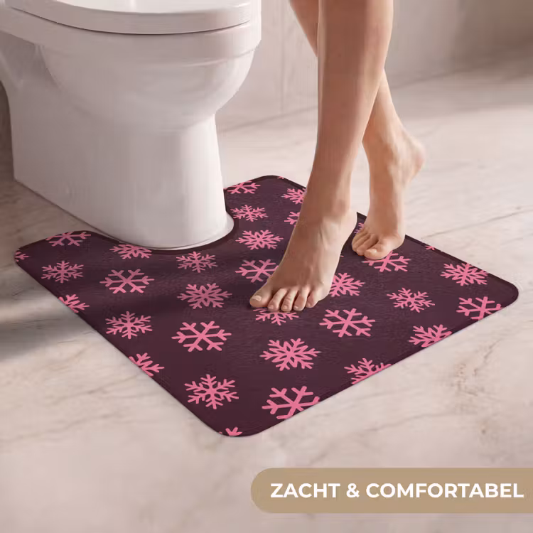 WC Mat - Sneeuwvlok - Roze - Paars - Kerst — 5