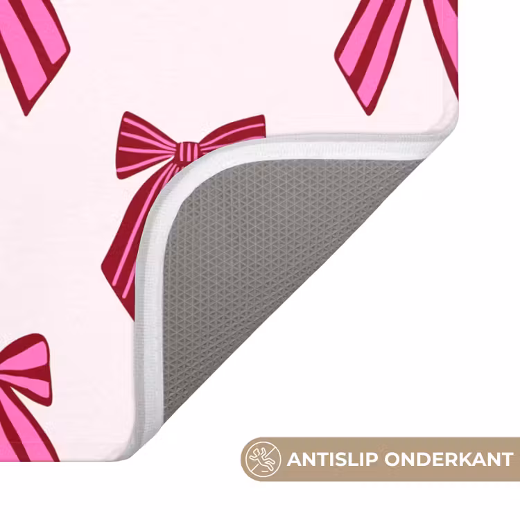 WC Mat - Strikken - Kerst - Roze — 4