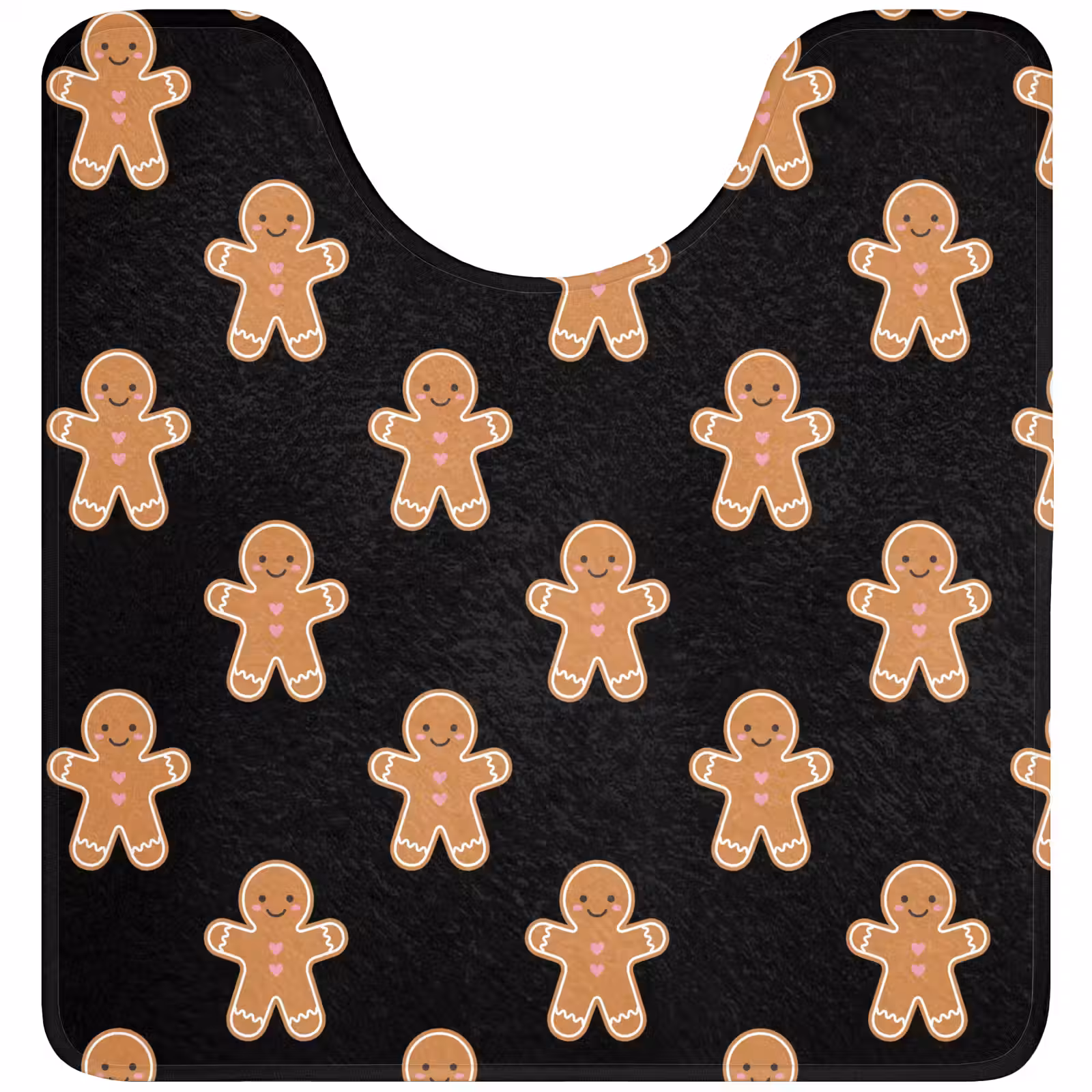WC Mat - Peperkoek - Kerst - Zwart — 1