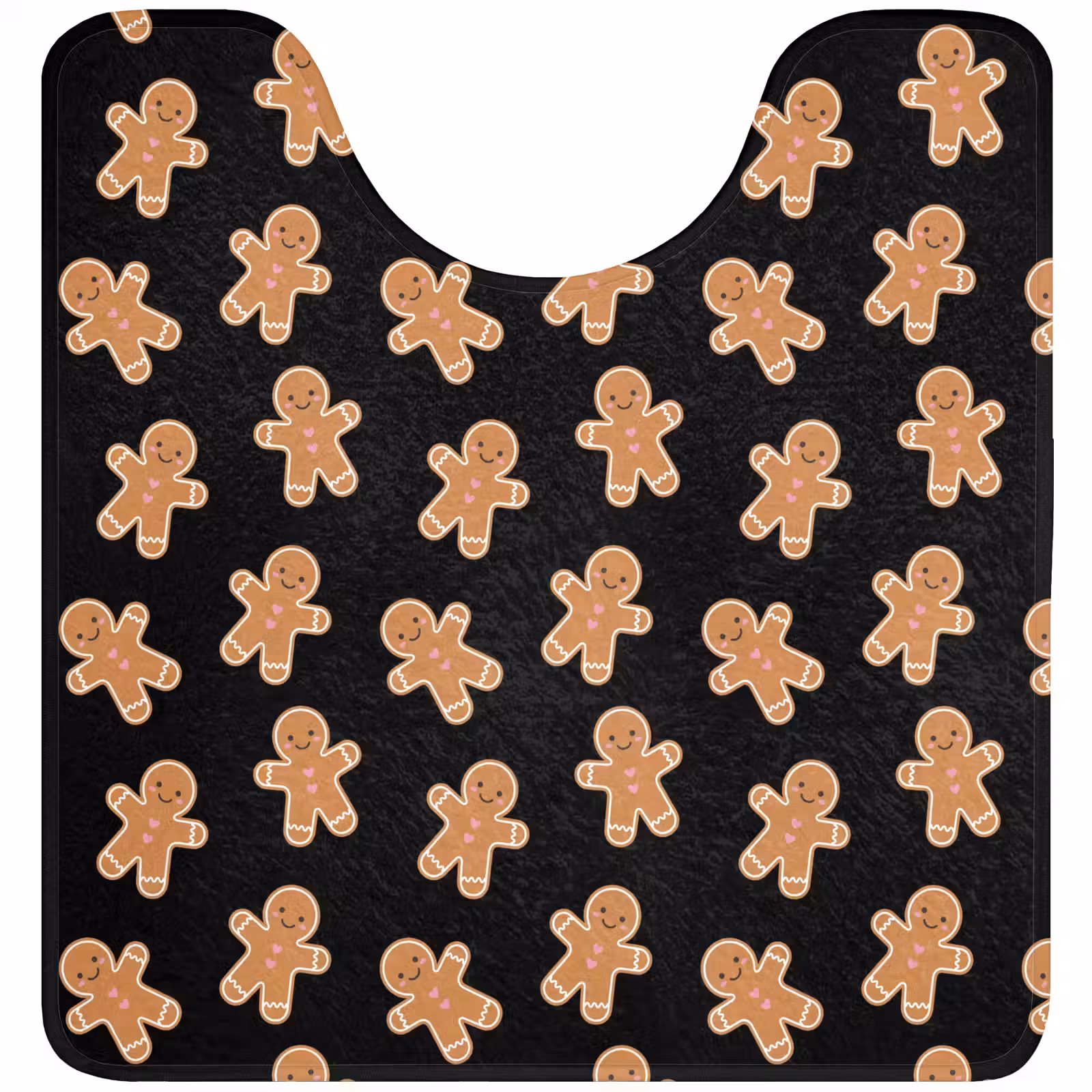 WC Mat - Peperkoek - Kerst - Zwart - Bruin — 1