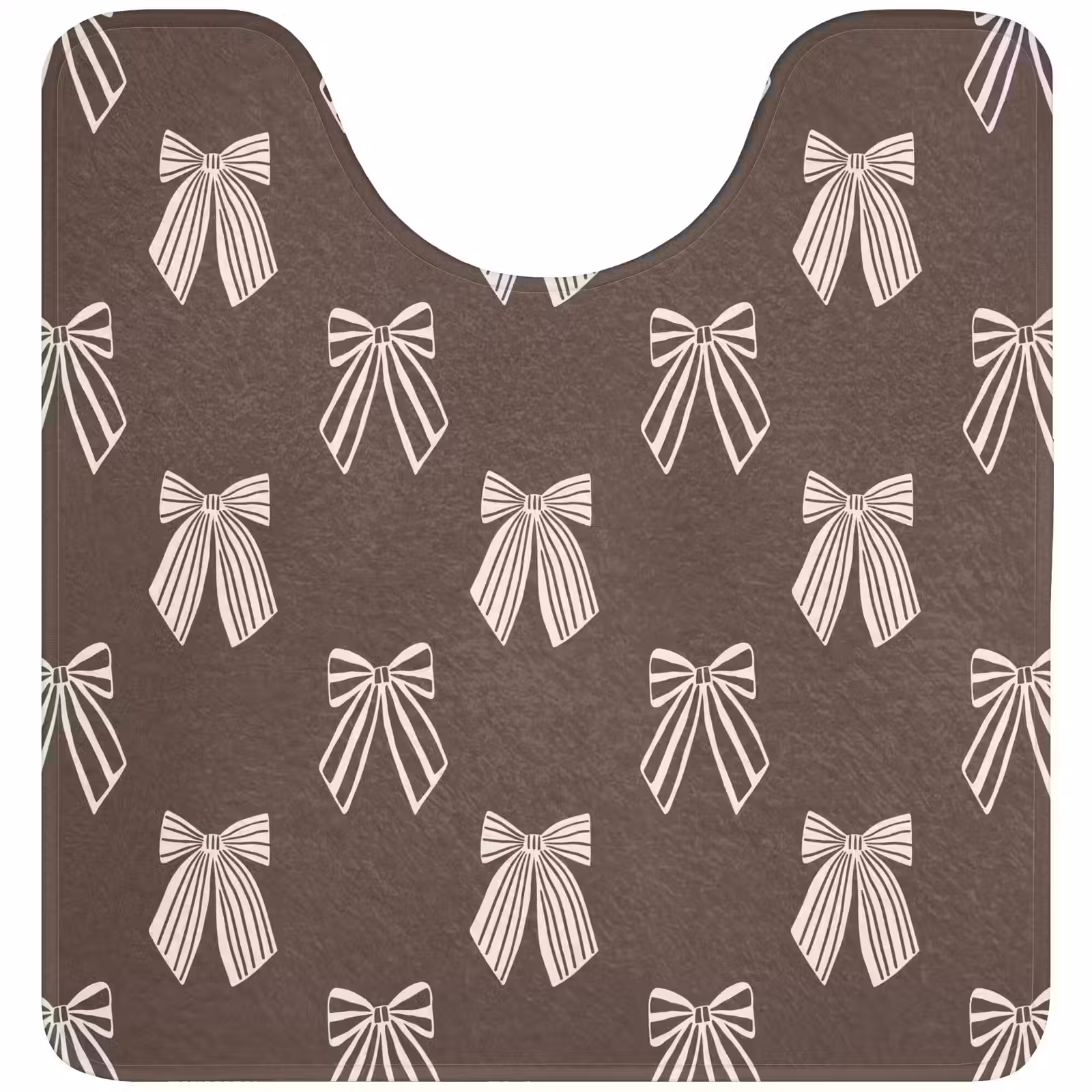 WC Mat - Strikken - Kerst - Bruin - Crème — 1