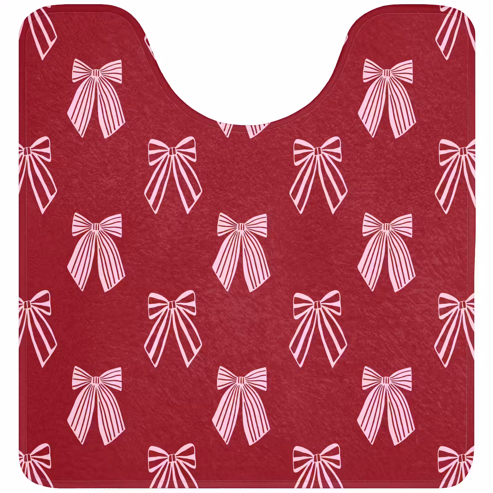 WC Mat - Strikken - Kerst - Burgundy - Roze — 1
