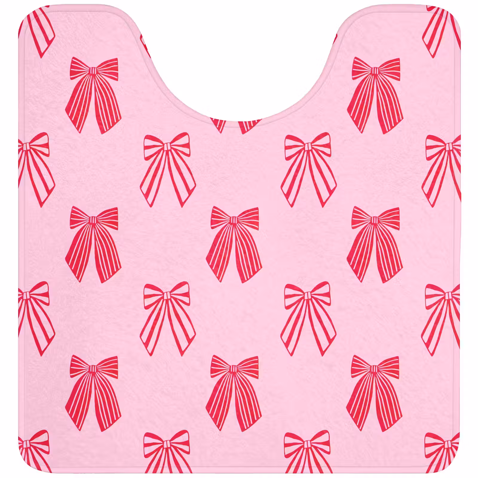 WC Mat - Strikken - Kerstmis - Roze - Rood — 1
