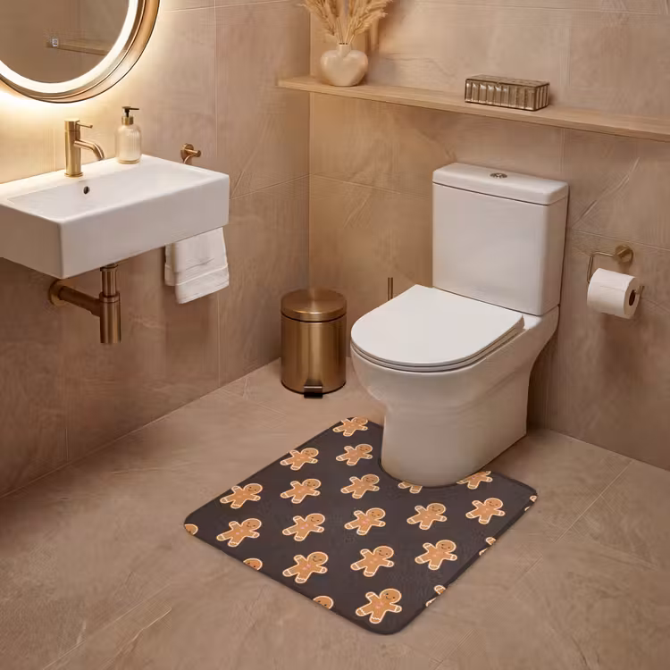 WC Mat - Peperkoek - Bruin - Kerst — 3