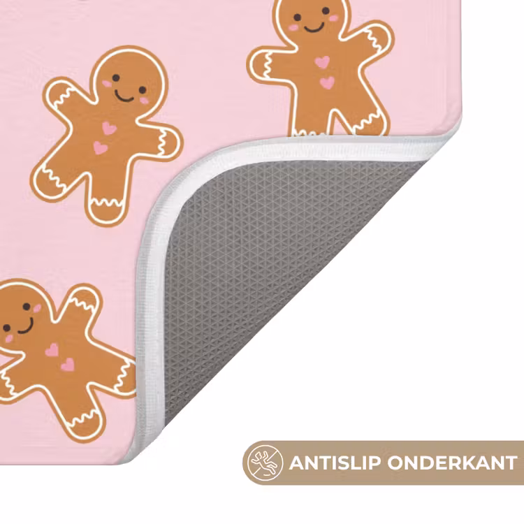 WC Mat - Peperkoek - Bruin - Roze - Kerst — 4