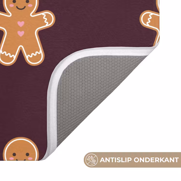 WC Mat - Peperkoek - Kerst - Burgundy — 4