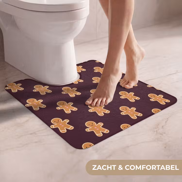 WC Mat - Peperkoek - Kerst - Burgundy — 5