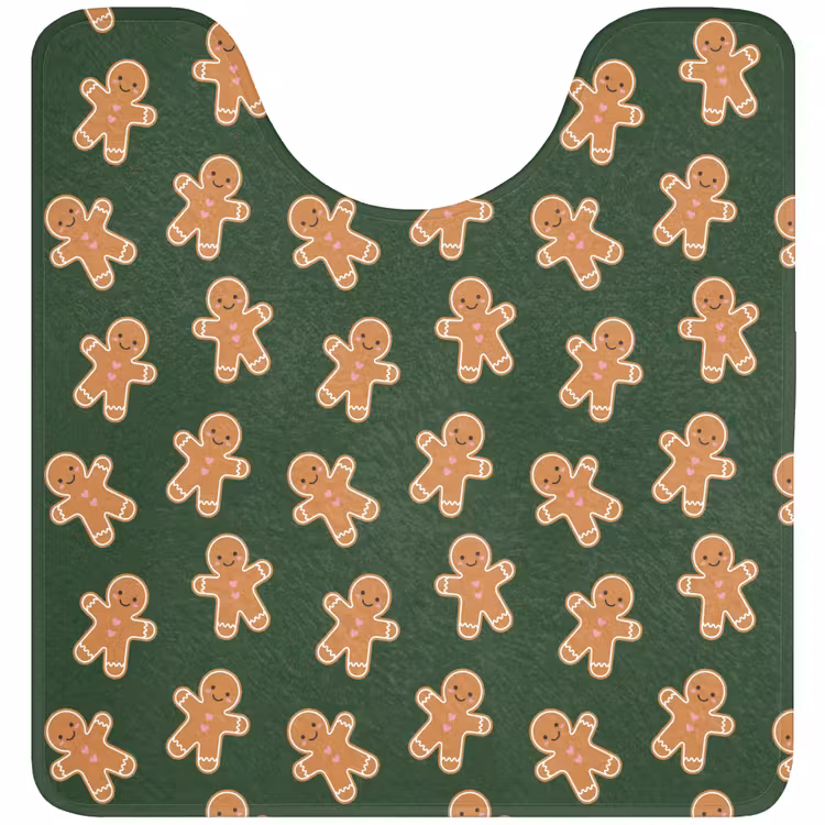 WC Mat - Peperkoek - Kerst - Groen - Bruin — 1
