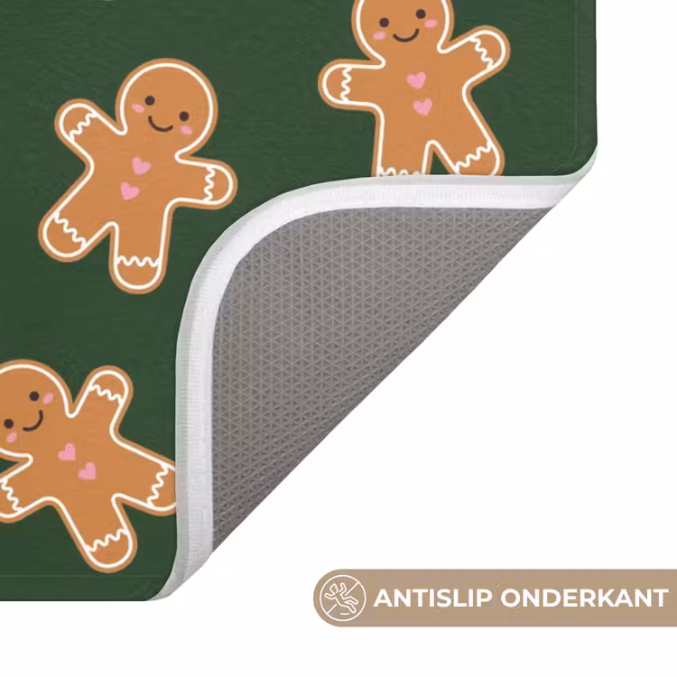WC Mat - Peperkoek - Kerst - Groen - Bruin — 4