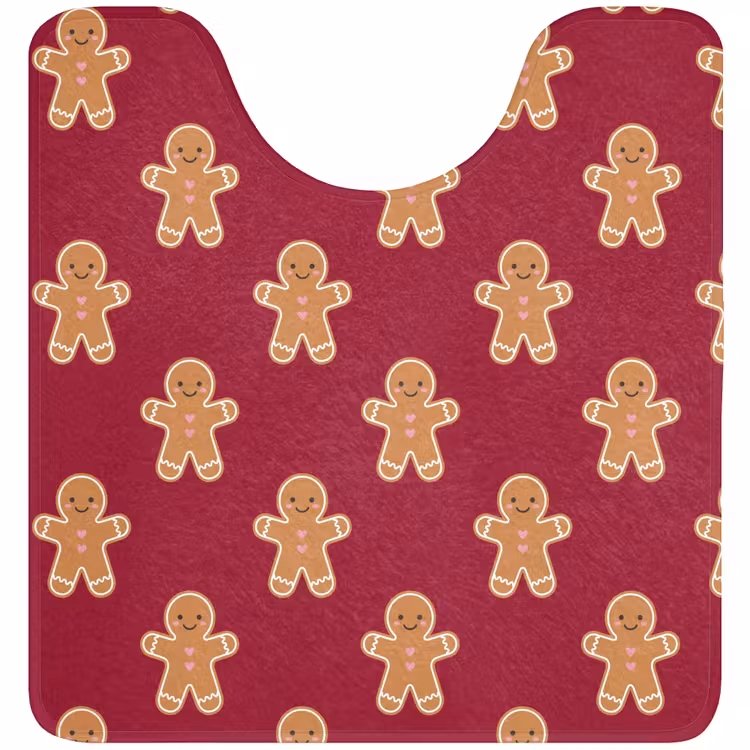 WC Mat - Peperkoek - Kerst - Rood — 1