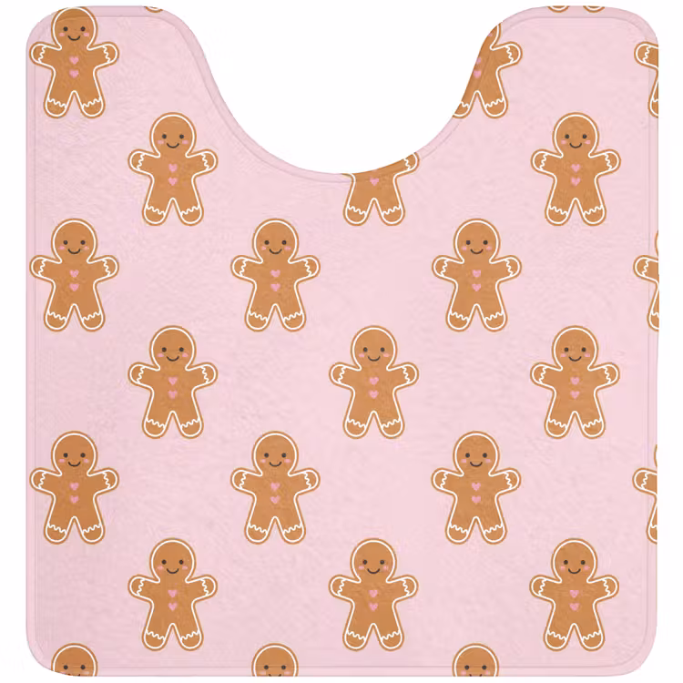 WC Mat - Peperkoek - Kerst - Roze — 1