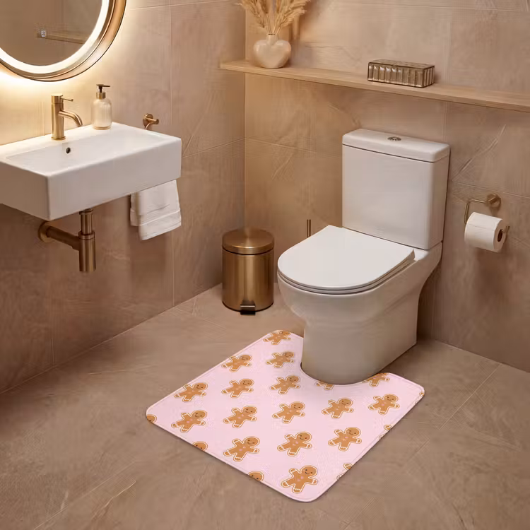 WC Mat - Peperkoek - Kerst - Roze — 3