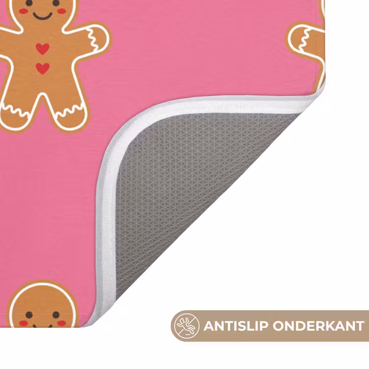 WC Mat - Peperkoek - Kerst - Roze - Bruin — 4