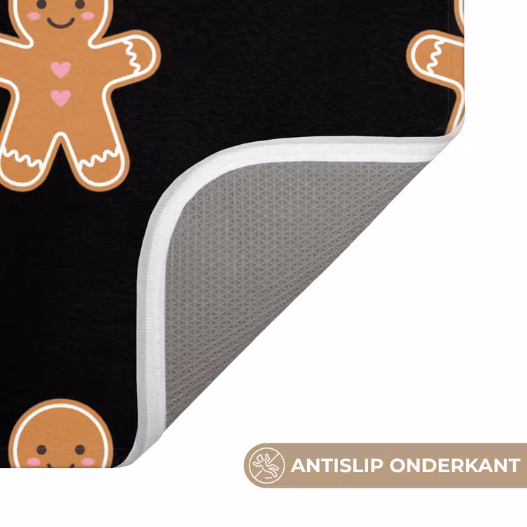 WC Mat - Peperkoek - Kerst - Zwart — 4
