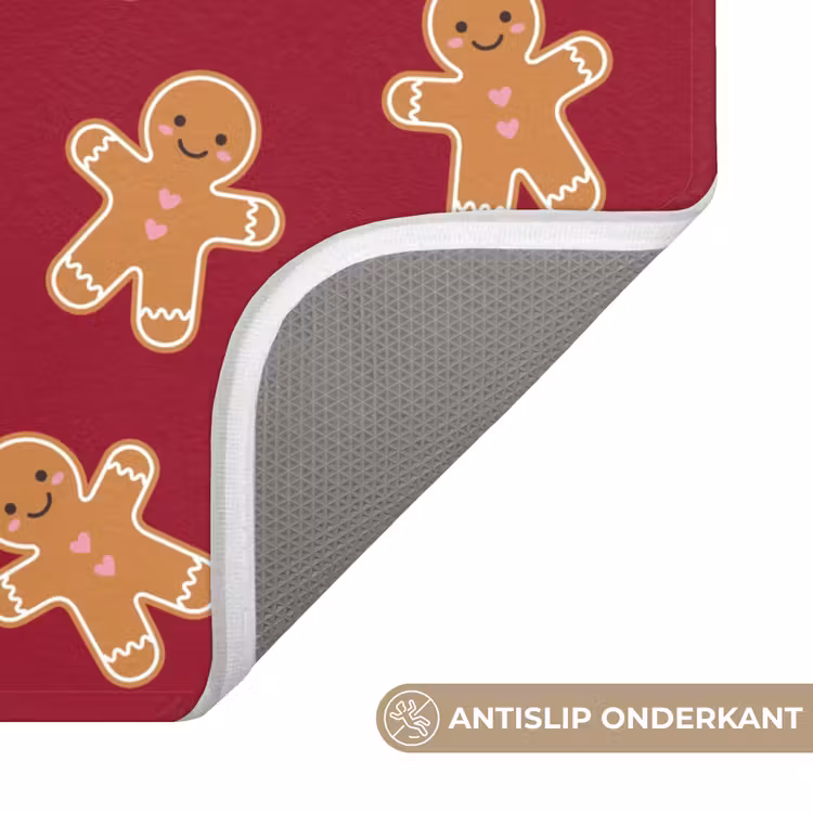 WC Mat - Peperkoek - Rood - Bruin - Kerst — 4