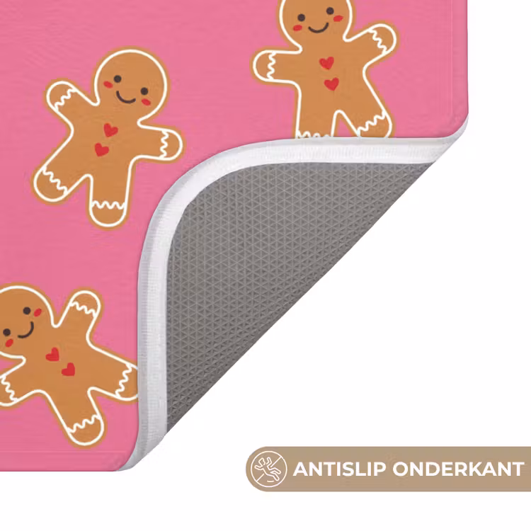 WC Mat - Peperkoek - Roze - Bruin - Kerst — 4