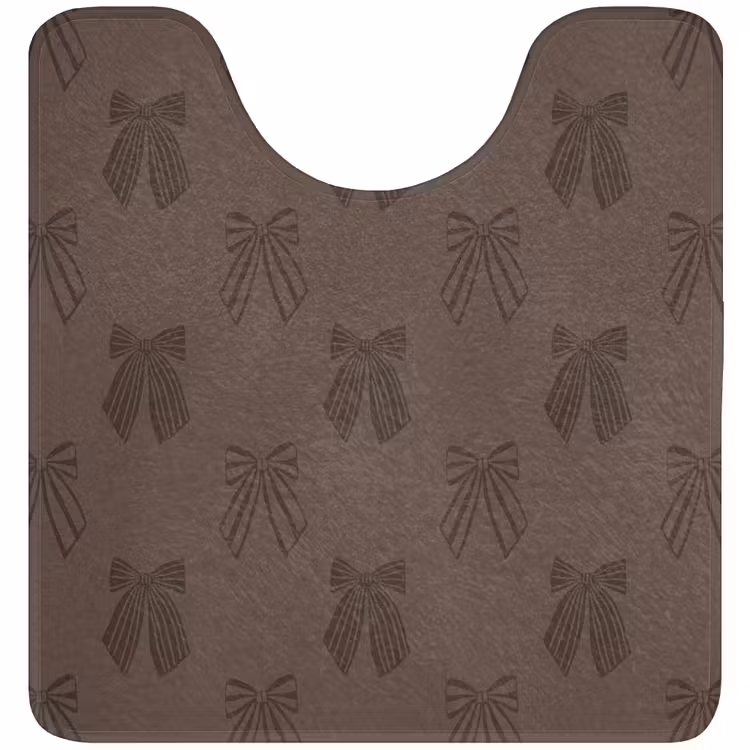 WC Mat - Strikken - Kerst - Bruin — 1