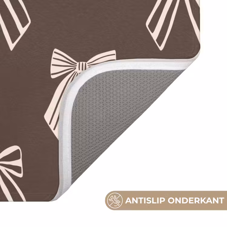 WC Mat - Strikken - Kerst - Bruin - Crème — 4