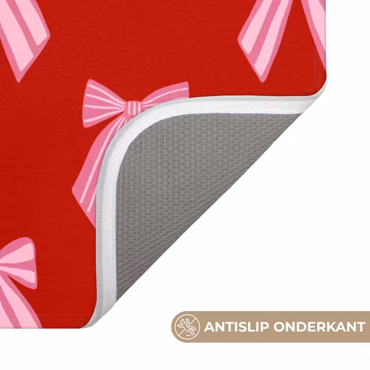 WC Mat - Strikken - Kerst - Rood - Roze — 4