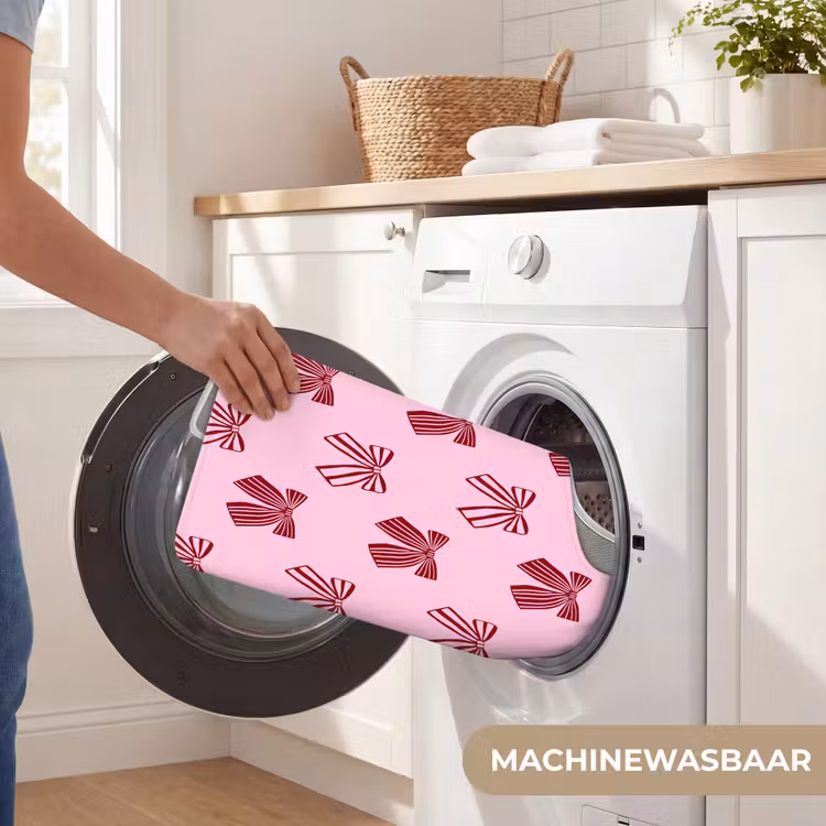 WC Mat - Strikken - Kerst - Roze - Burgundy — 6