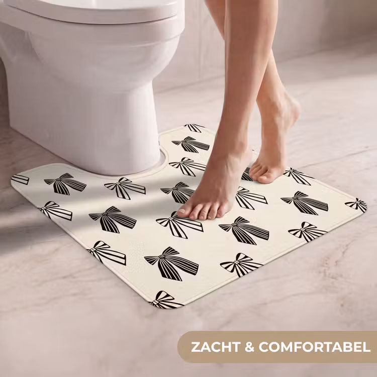 WC Mat - Strikken - Kerst - Zwart — 5