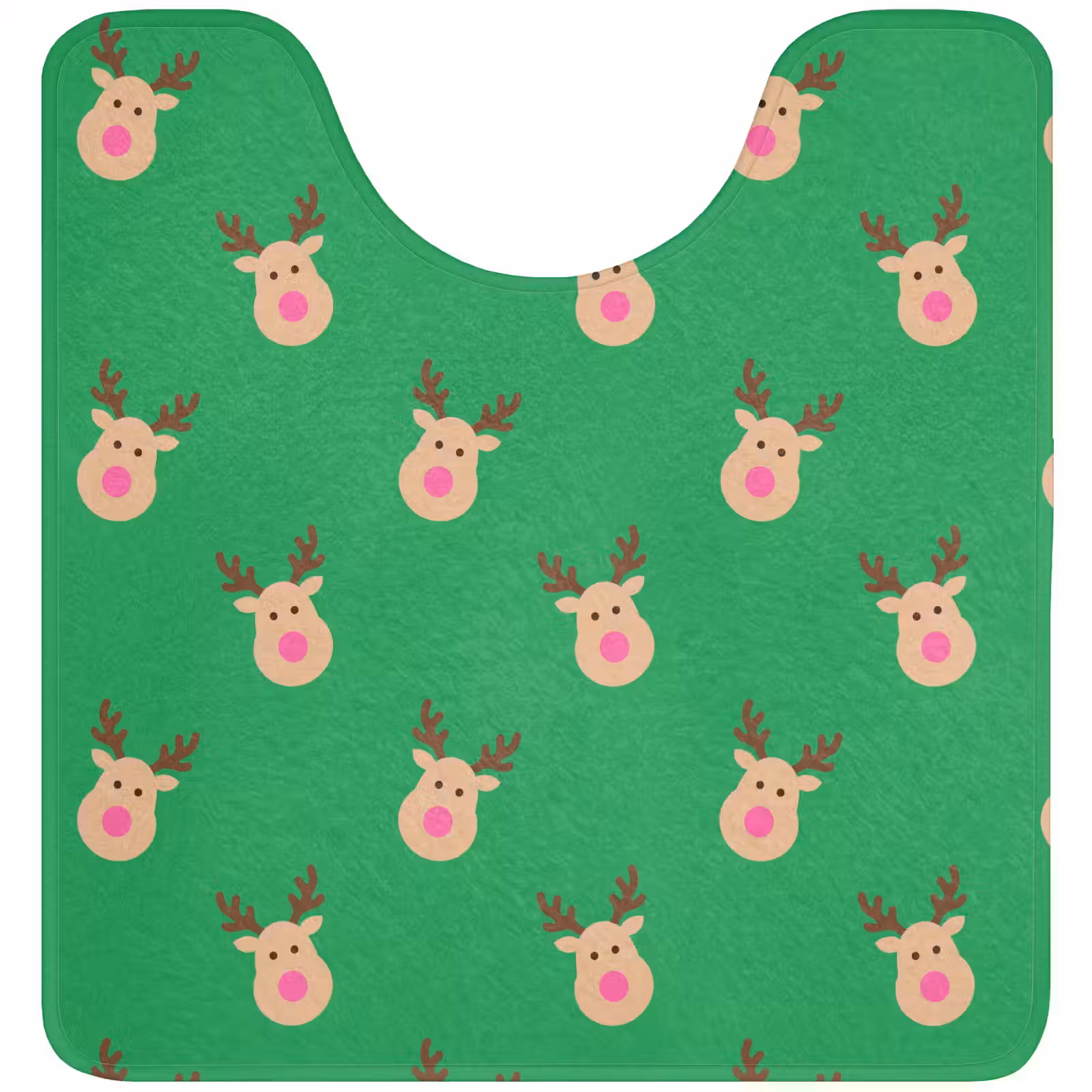 WC Mat - Rendieren - Kerst - Neon - Groen — 1
