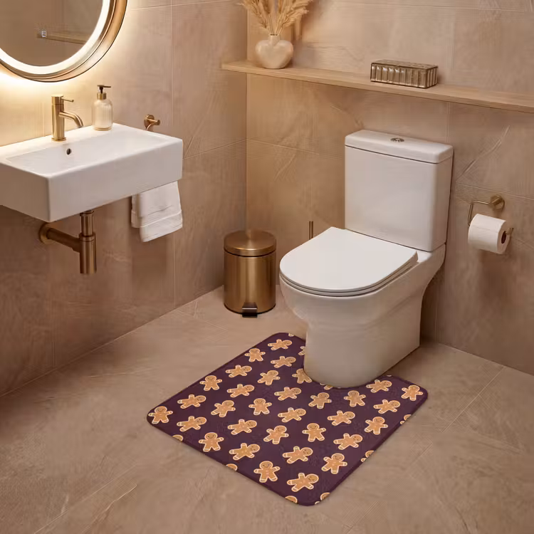 WC Mat - Burgudy - Peperkoek - Kerst — 3