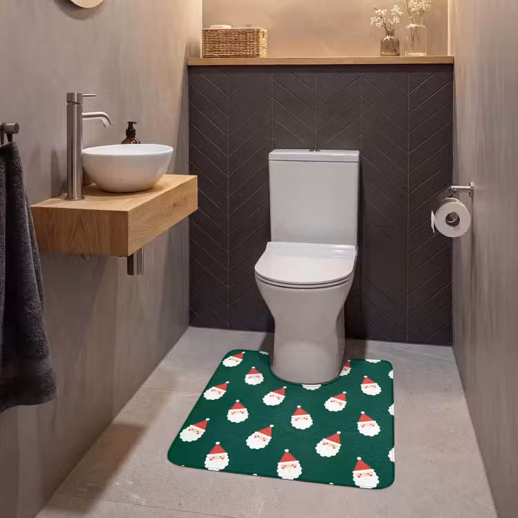 WC Mat - Kerstman - Kerst - Groen — 2