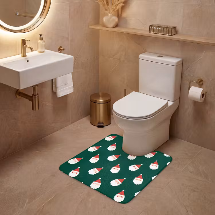 WC Mat - Kerstman - Kerst - Groen — 3