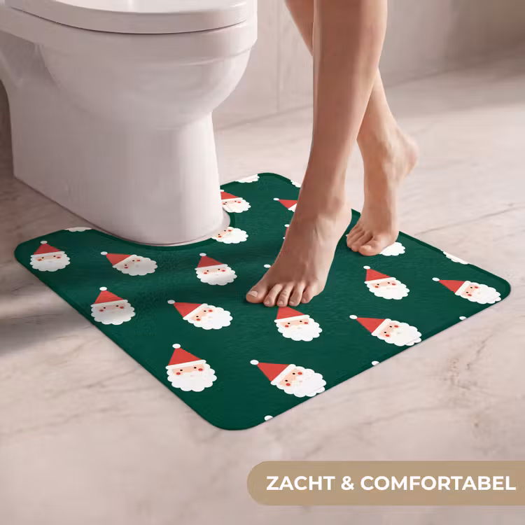 WC Mat - Kerstman - Kerst - Groen — 5