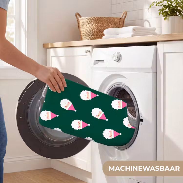 WC Mat - Kerstman - Kerst - Groen - Roze — 6