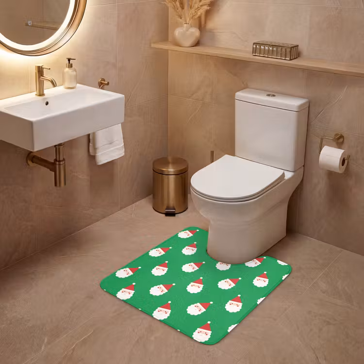 WC Mat - Kerstman - Kerst - Neon - Groen — 3
